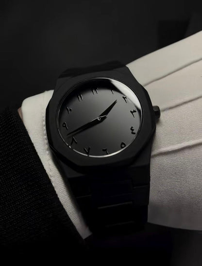 Black Arabic Aura Watch